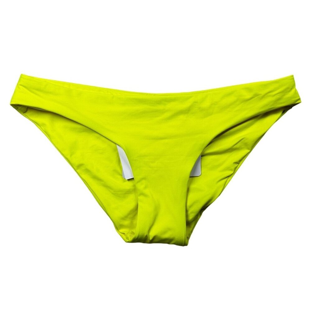 BECCA Swim Bottom Yellow Size‎ XS Hipster Shirred Neon NEW